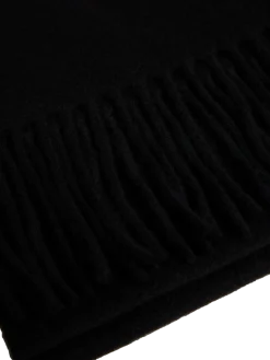Best J.Lindeberg Champ Solid Wool Scarf - Black