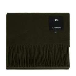 J.Lindeberg Champ Solid Wool Scarf - Green