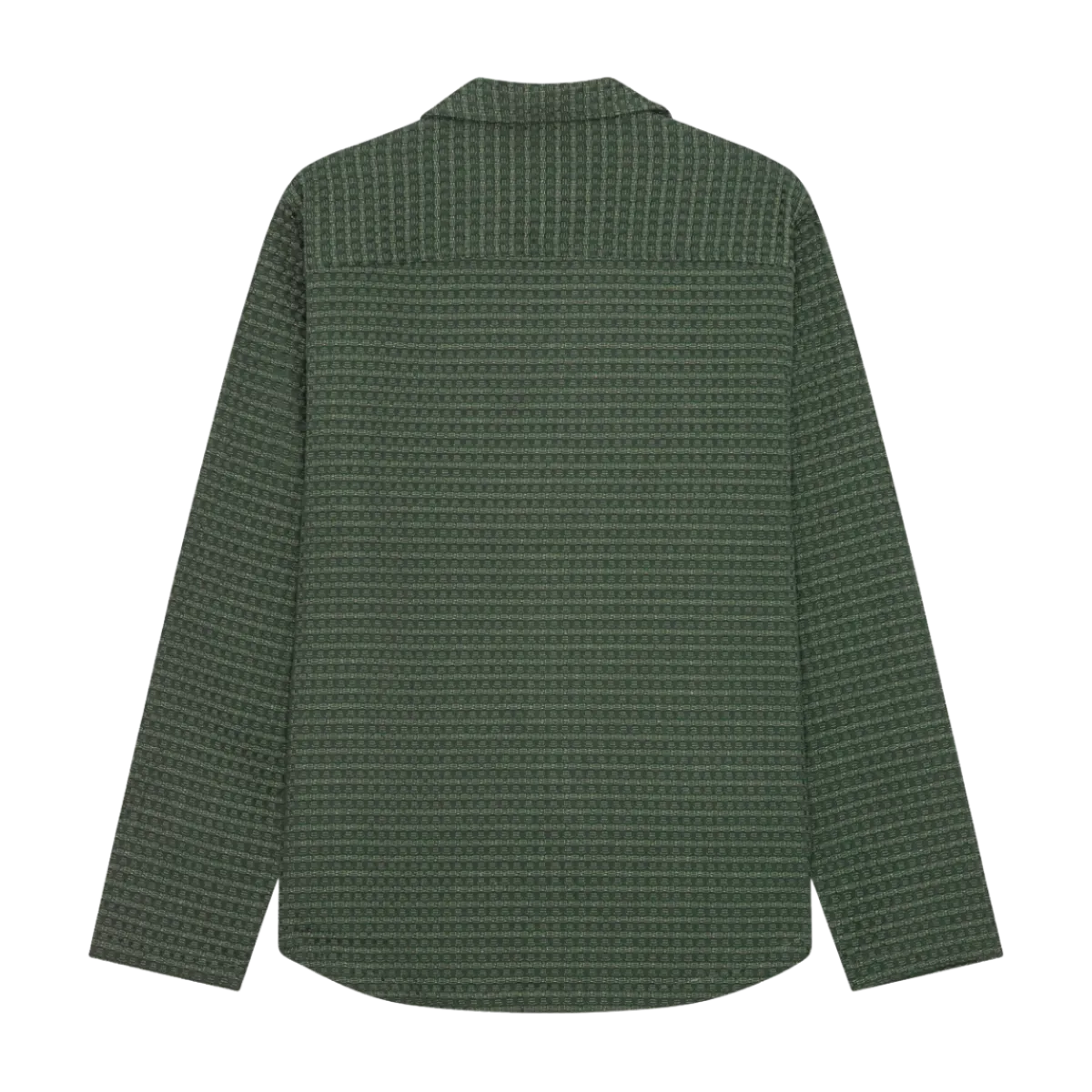 Clearance Les Deux Check Seersucker Overshirt - Pine Green