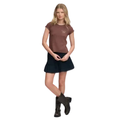 Outlet Superdry Cheesecloth Tiered Mini Skirt - Eclipse Navy