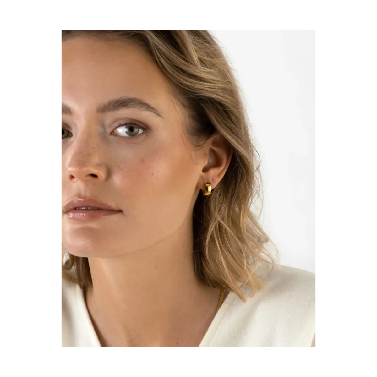 Outlet Mockberg Chunky Gold Hoops Small - Gold