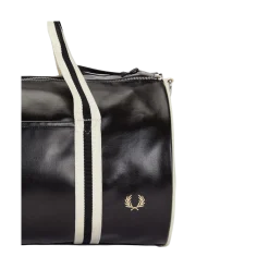 Clearance Fred Perry Classic Barrel Bag - Black/Ecru