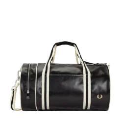 Clearance Fred Perry Classic Barrel Bag - Black/Ecru