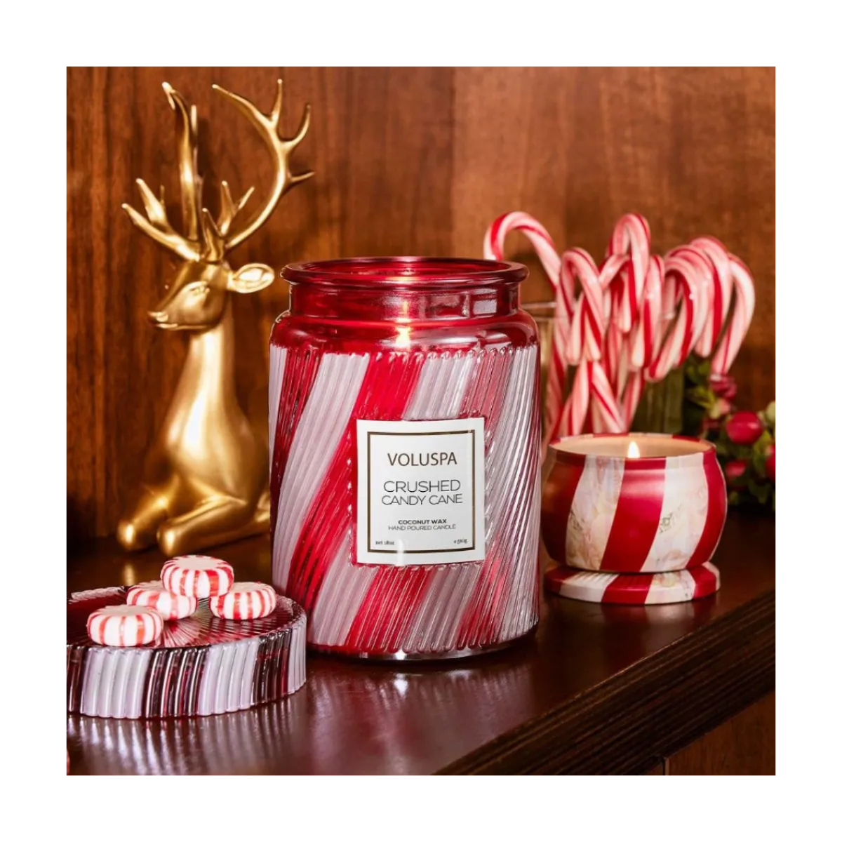Voluspa Classic Candle - 6 Crushed Candy Cane