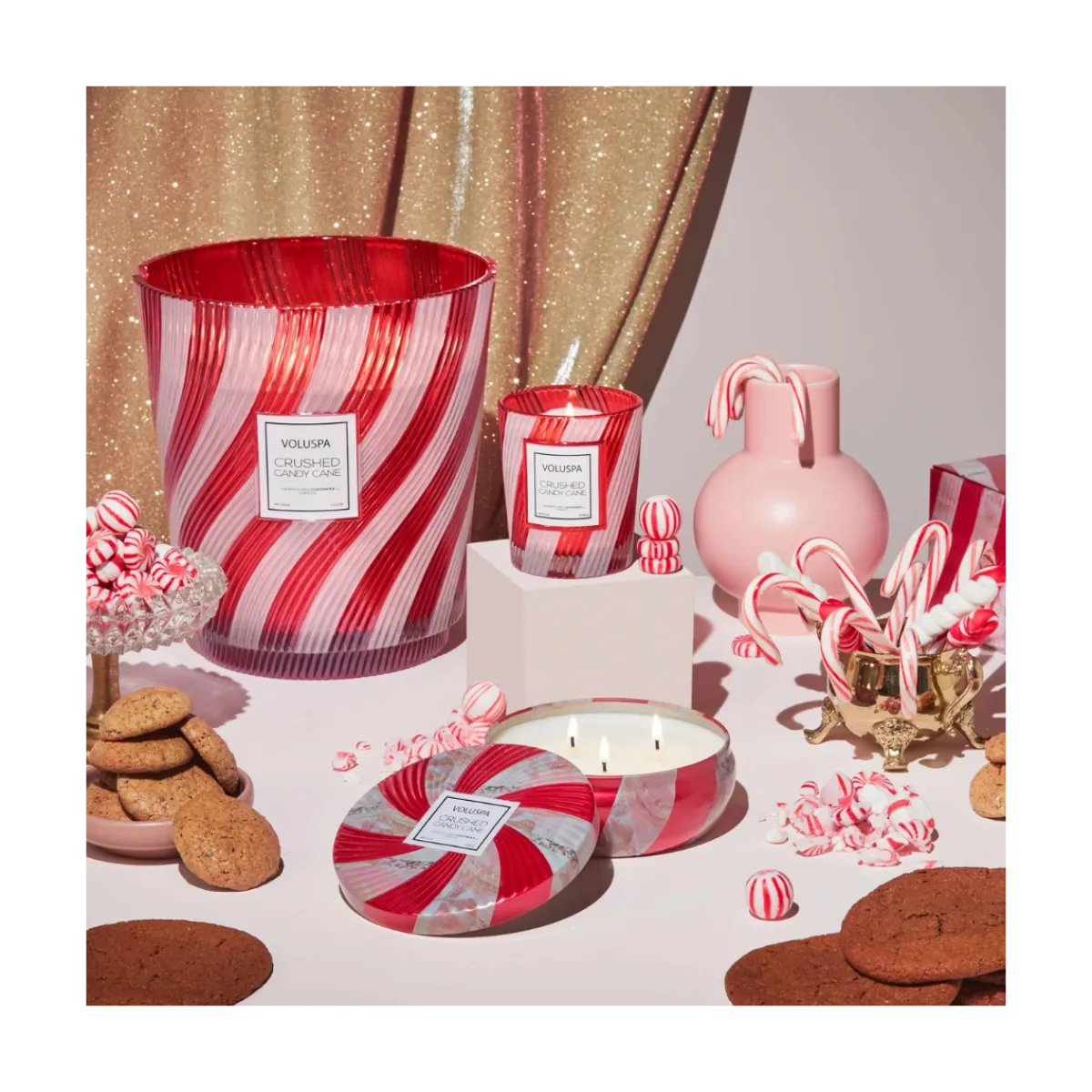 Voluspa Classic Candle - 6 Crushed Candy Cane