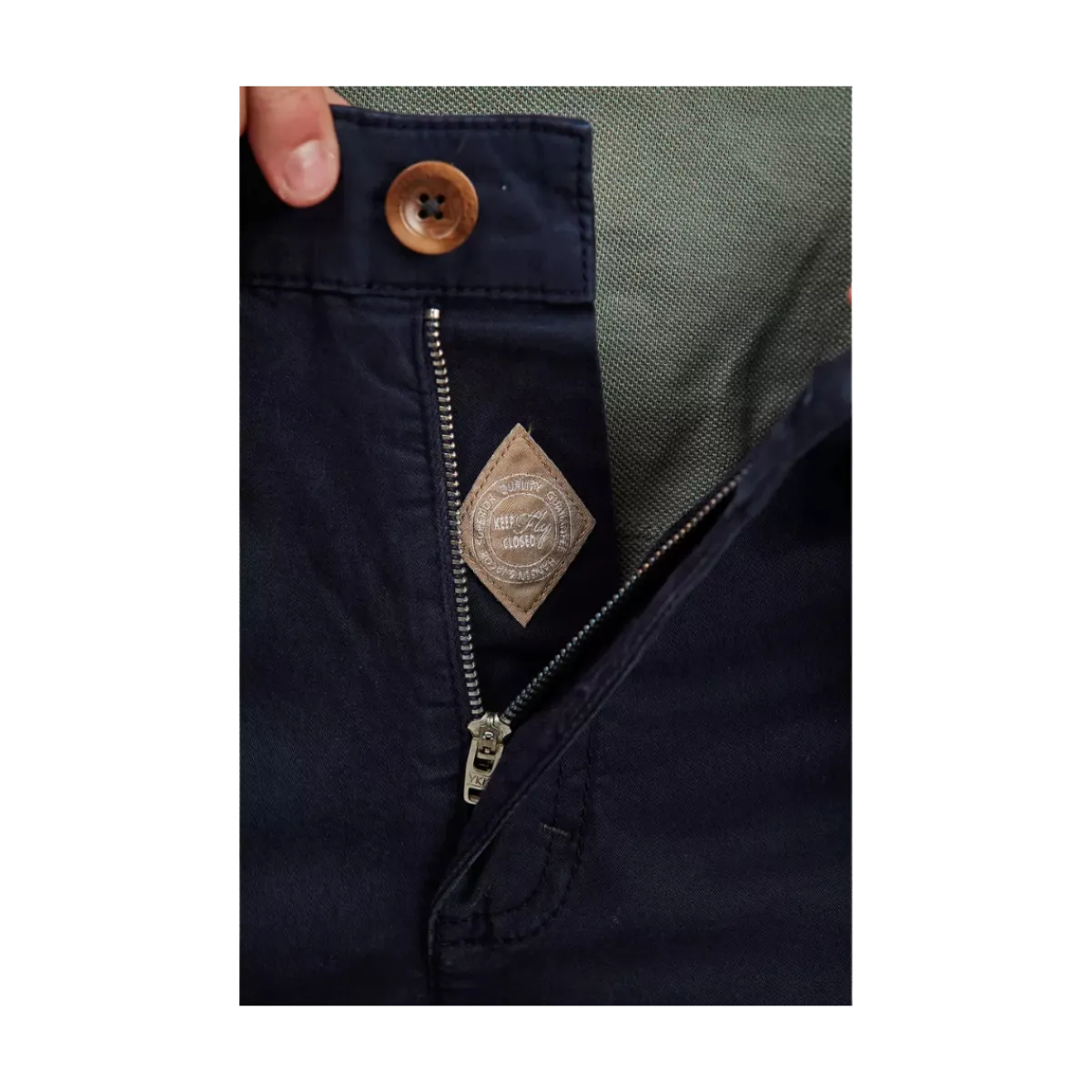 Clearance Hansen & Jacob Caic Chino hort - NAVY