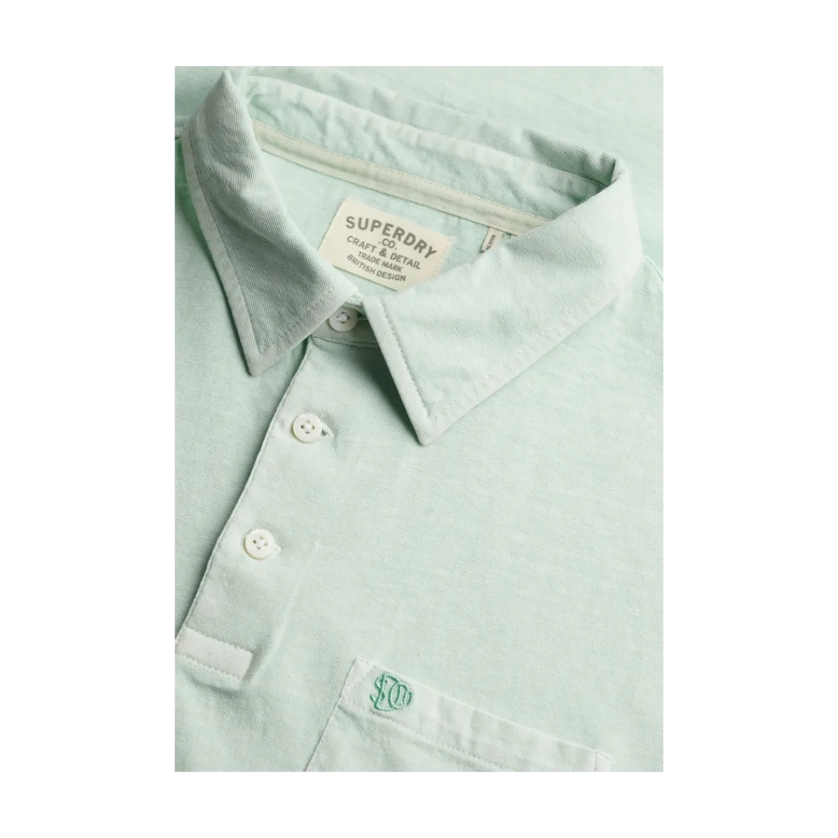 Online Superdry Classic Cotton Linen Polo - Fresh int Green