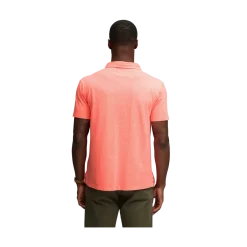 Sale Superdry Classic Cotton Linen Polo - Neon Coral