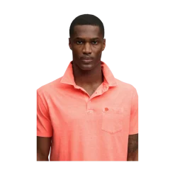 Sale Superdry Classic Cotton Linen Polo - Neon Coral
