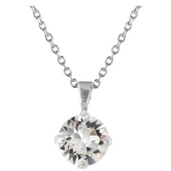 New Caroline Svedbom Classic Petite Necklace Rhodium - Crystal Rhodium
