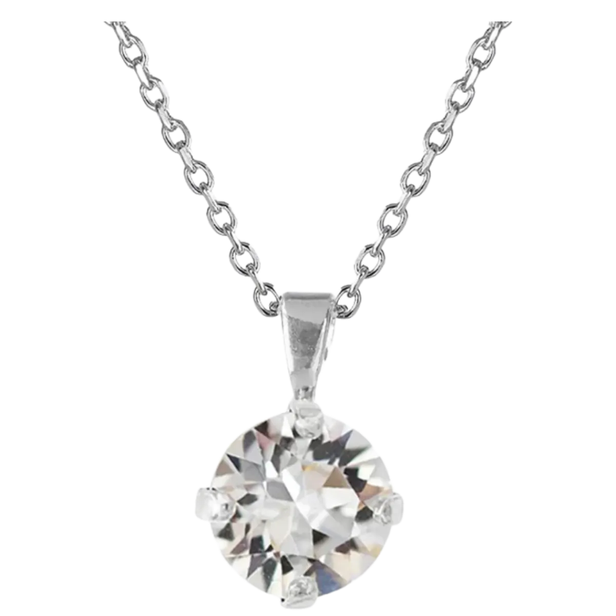 New Caroline Svedbom Classic Petite Necklace Rhodium - Crystal Rhodium