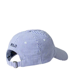 Hot Polo Ralph Lauren Cls Sprt Cap Cap Hat - Cruise Royal Seersucker