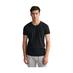 New Gant C-Neck T-Shirt 2-Pack - Black