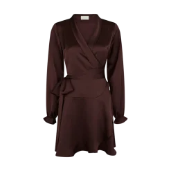 Sale Neo Noir Colbie Heavy Sateen Dress - Burgundy