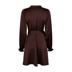 Sale Neo Noir Colbie Heavy Sateen Dress - Burgundy
