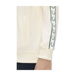 Clearance Fred Perry Contrat Tape Track Jacket - Ecru