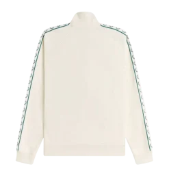 Clearance Fred Perry Contrat Tape Track Jacket - Ecru