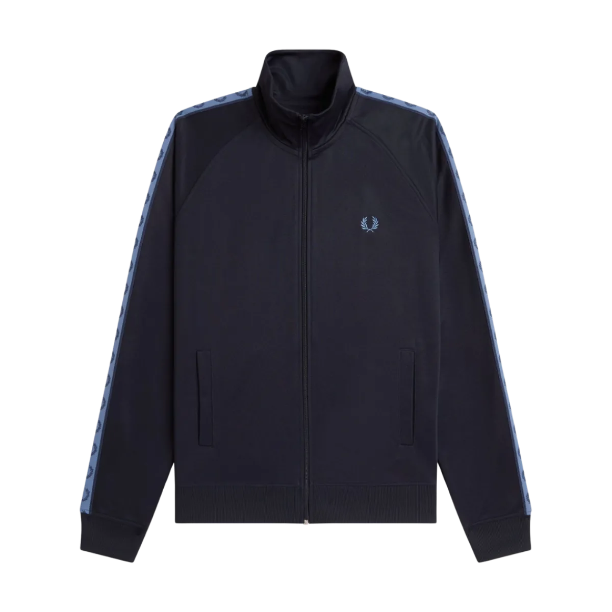 Clearance Fred Perry Contrat Tape Track Jacket - Navy