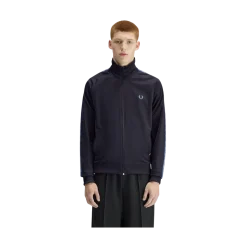 Clearance Fred Perry Contrat Tape Track Jacket - Navy