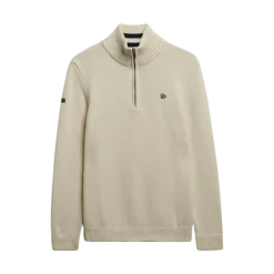 Best Superdry Cotton Haf Zip Knit - Cream
