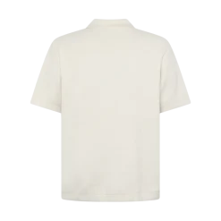 Online Knowledge Cotton Apparel Cotton Knitted hirt - Egret