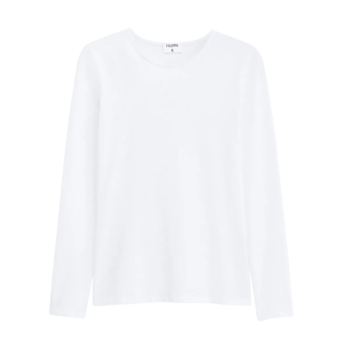 New Filippa K Cotton Stretch ong Seeve - White