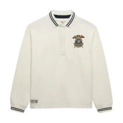 Discount Superdry Crest Rugby Top - Off White