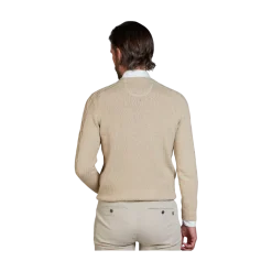 Clearance Hansen & Jacob Crew Neck Cabe Knit - Sand