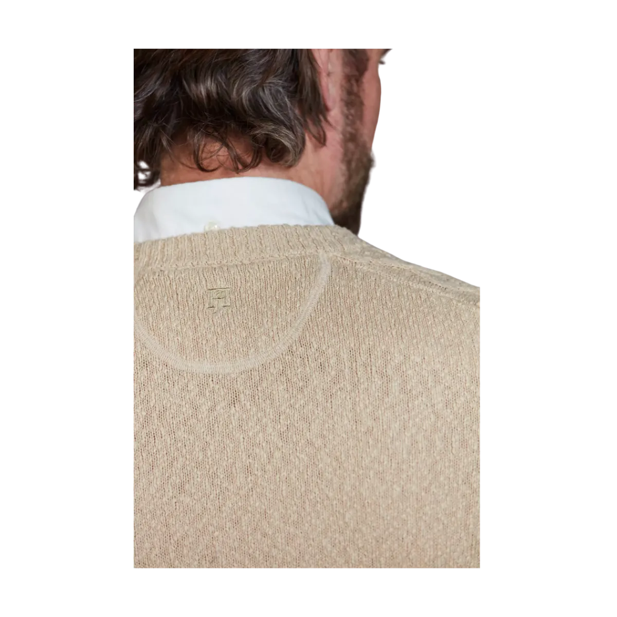 Clearance Hansen & Jacob Crew Neck Cabe Knit - Sand