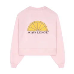 Sale Acqua Limone Cropped Ivy Sweater - Pale Pink