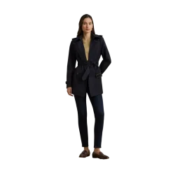 Best Lauren Db Belt Lined Coat - Dark Navy