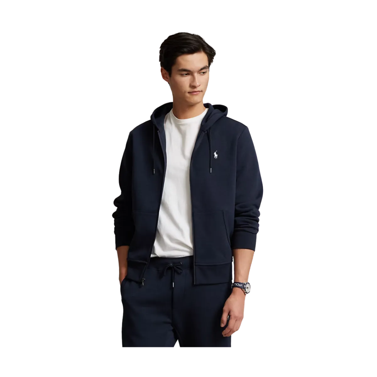 Best Polo Ralph Lauren Doube Knit Fu-Zip Hoodie - Aviator Navy