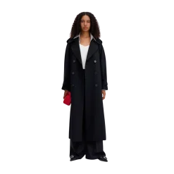 Filippa K Draped Trench Coat - Black