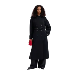 Filippa K Draped Trench Coat - Black