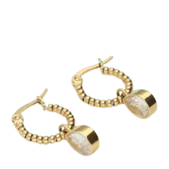 Sale My Jewellery Earring Drop Stone - Gold