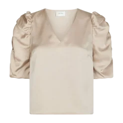 Outlet Neo Noir Elba Heavy Sateen Blouse - Champagne
