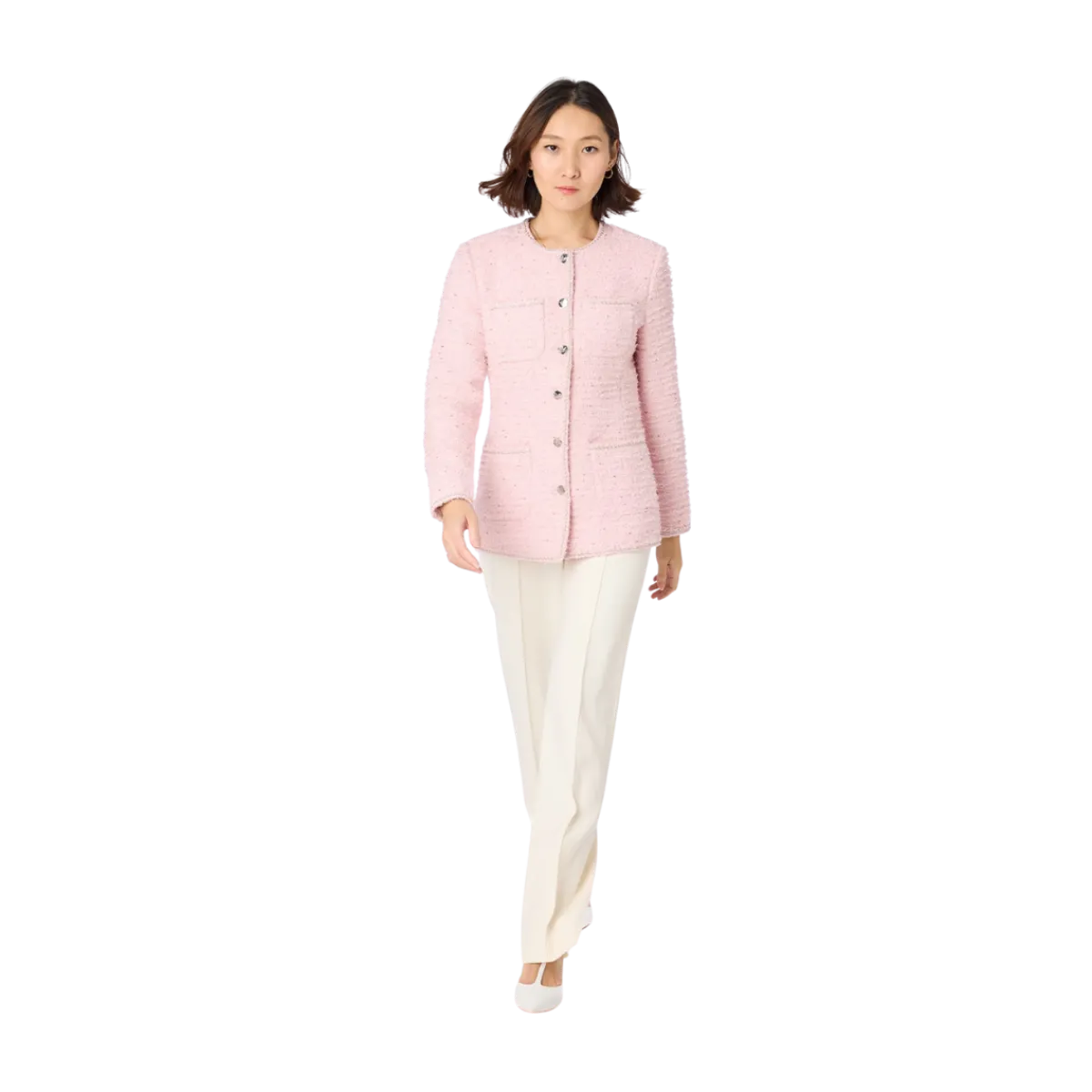 Hot Veronica Virta Elie Tweed Jacket - Pink
