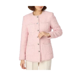 Hot Veronica Virta Elie Tweed Jacket - Pink