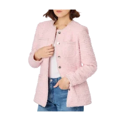 Hot Veronica Virta Elie Tweed Jacket - Pink