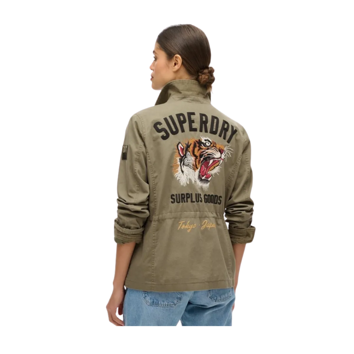 Sale Superdry Ebroidered 65 iitary Jkt - o Khaki