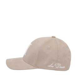 Sale Les Deux Encore Suede Baseball Cap - Dark Sand