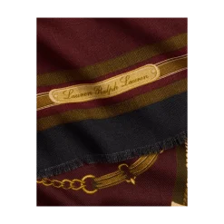 Discount Lauren Eqstrn Rbn Wool Scarf Wrap - 001 Pinot Noir