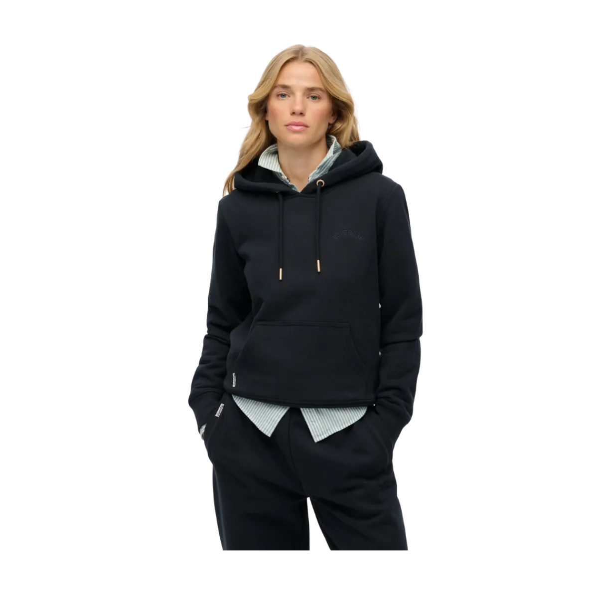 Clearance Superdry Essential Logo Emb Hood Hb - Eclipse Navy