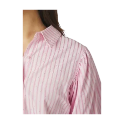 Hot Neo Noir Etta Soft Stripe Stone Shirt - Light Pink
