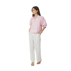 Hot Neo Noir Etta Soft Stripe Stone Shirt - Light Pink