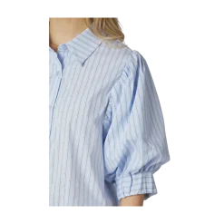 Outlet Neo Noir Etta Stripe Stone Shirt - Light Blue