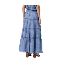 Best Neo Noir Felicia S Voile Skirt - Smoke Blue