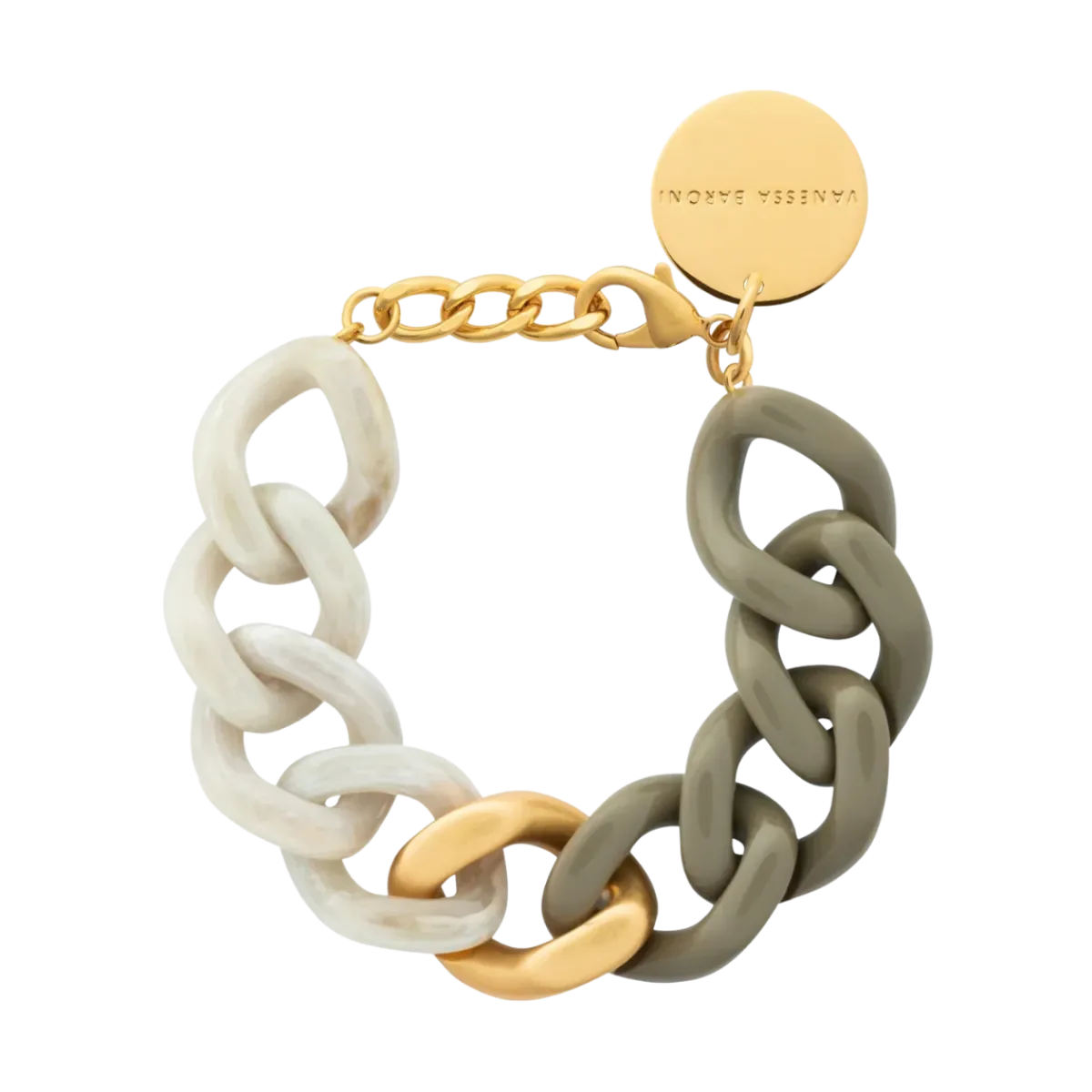 Vanessa Baroni Flat Chain Bracelet - Snow Green