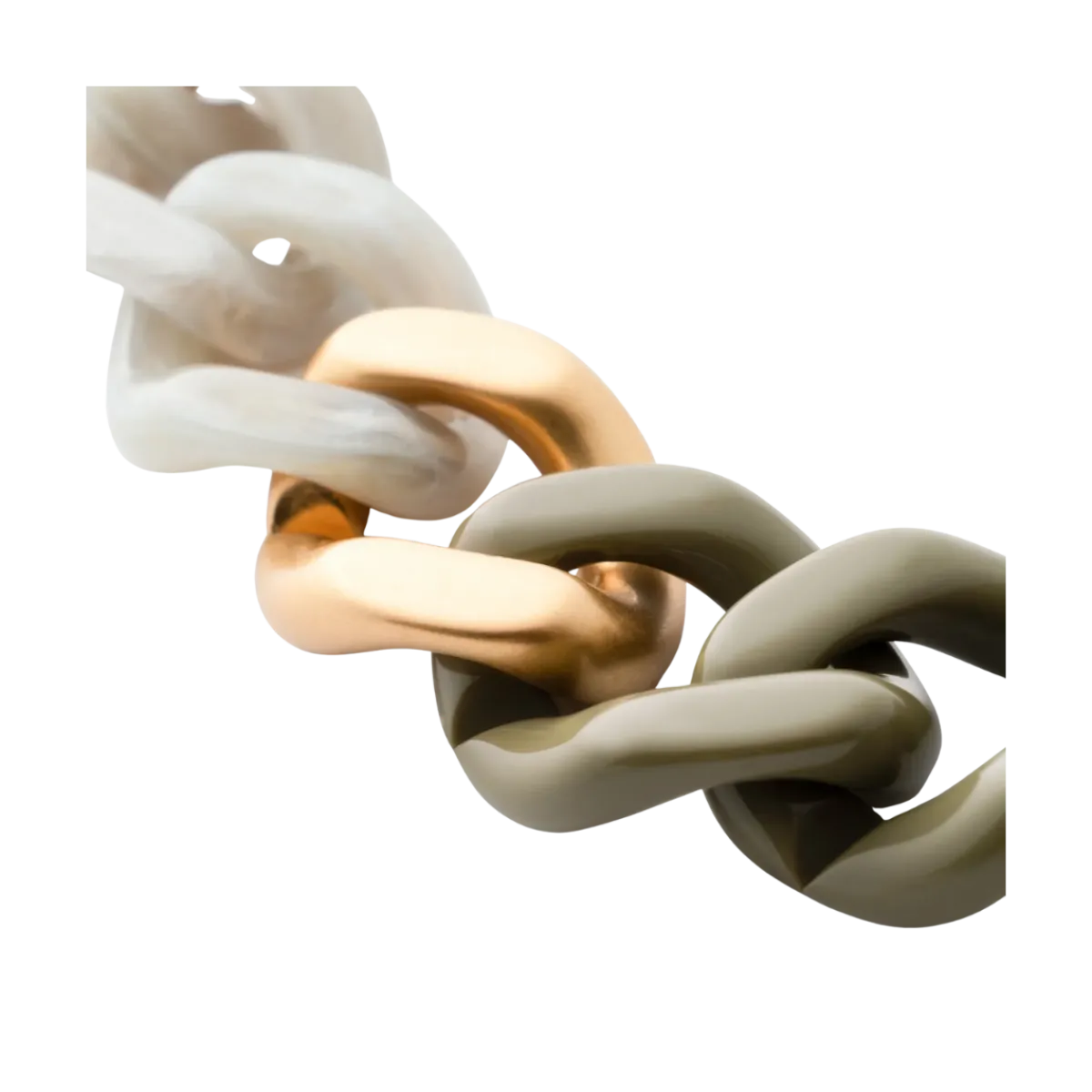 Vanessa Baroni Flat Chain Bracelet - Snow Green