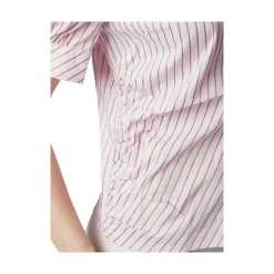 Neo Noir Frannie Structure Stripe Shirt - Light Pink